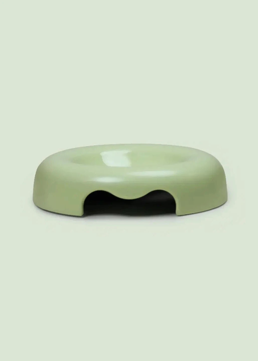 Kitty Cat voerbak met antislip bodem – brede lage katten voerbak groen