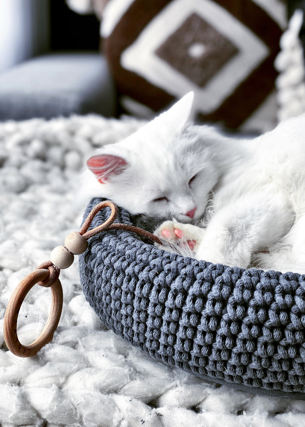 Labbvenn Coco kattenmand antraciet – luxe en stijlvolle kattenmand