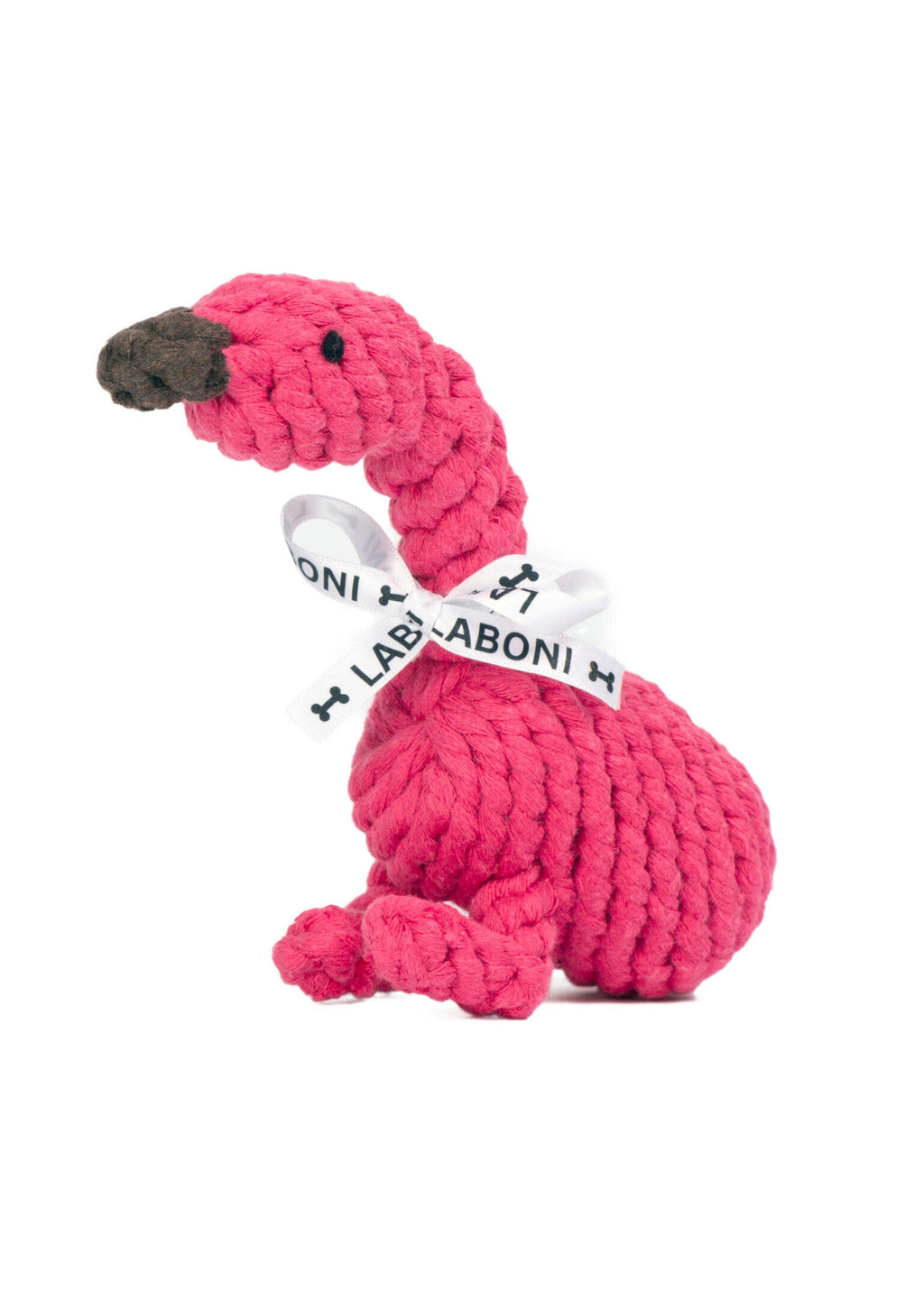 Laboni Franzi Flamingo hondenspeeltje – katoenen kauwspeeltje voor hond