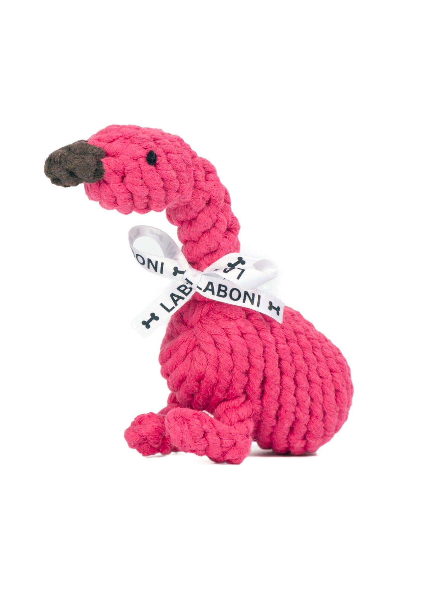 Laboni Franzi Flamingo hondenspeeltje – katoenen kauwspeeltje voor hond