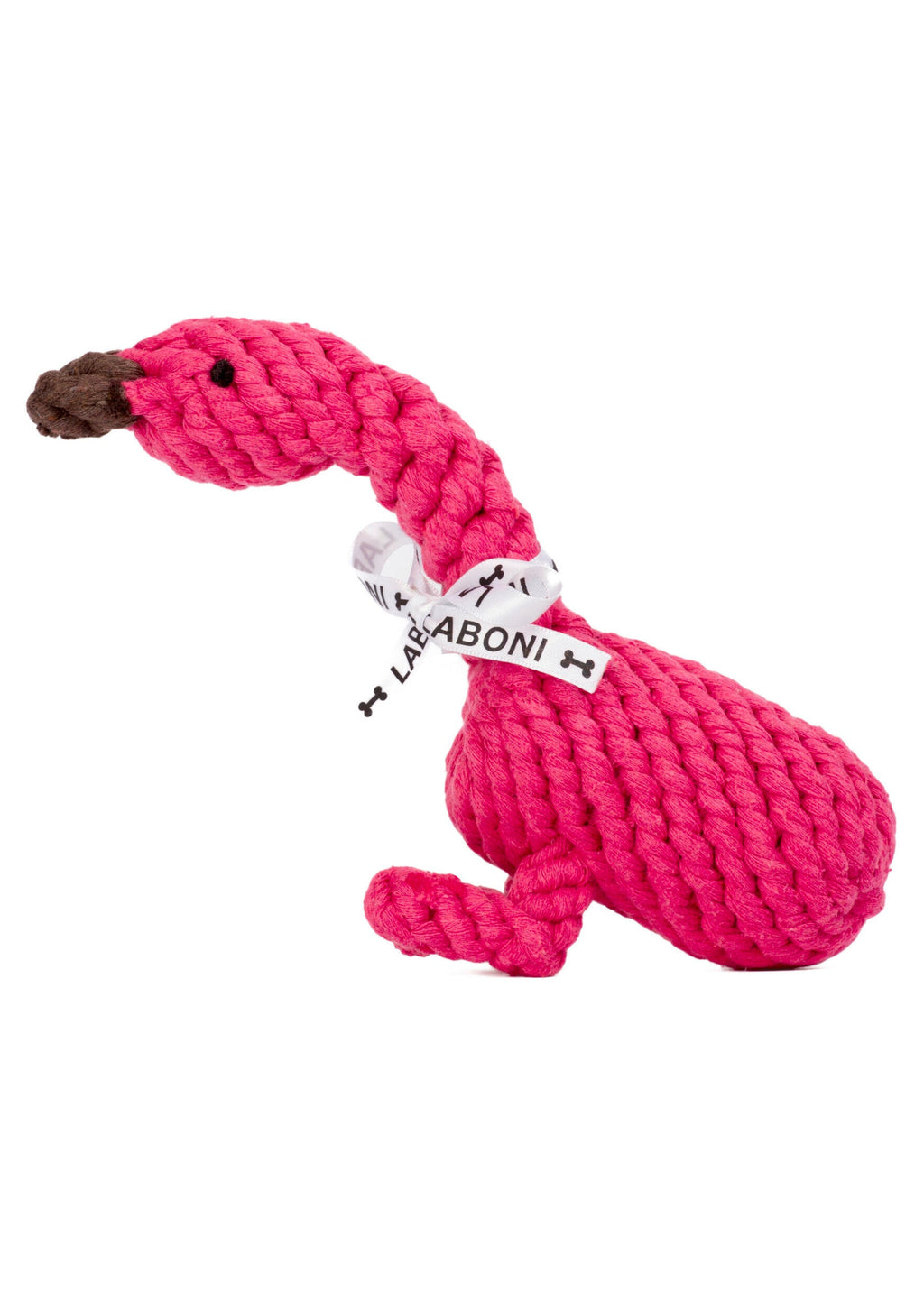 roze flamingo hondenspeeltje met elegante vorm – Laboni Franzi design