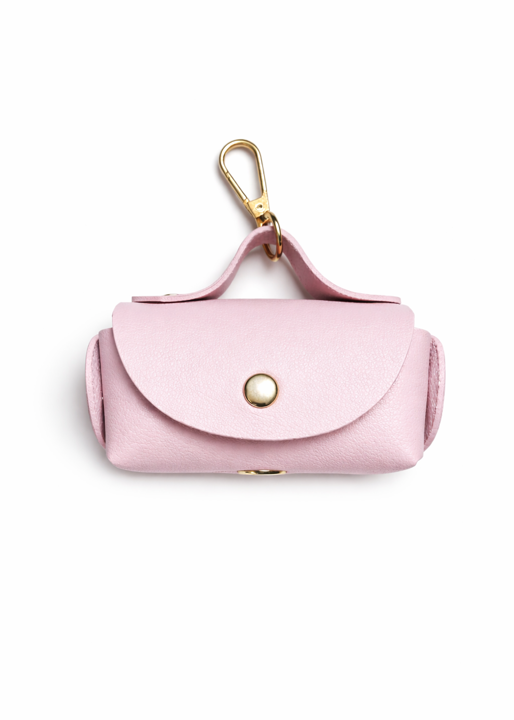 Mini bag poepzakhouder roze PU leer met gouden details saar & lou