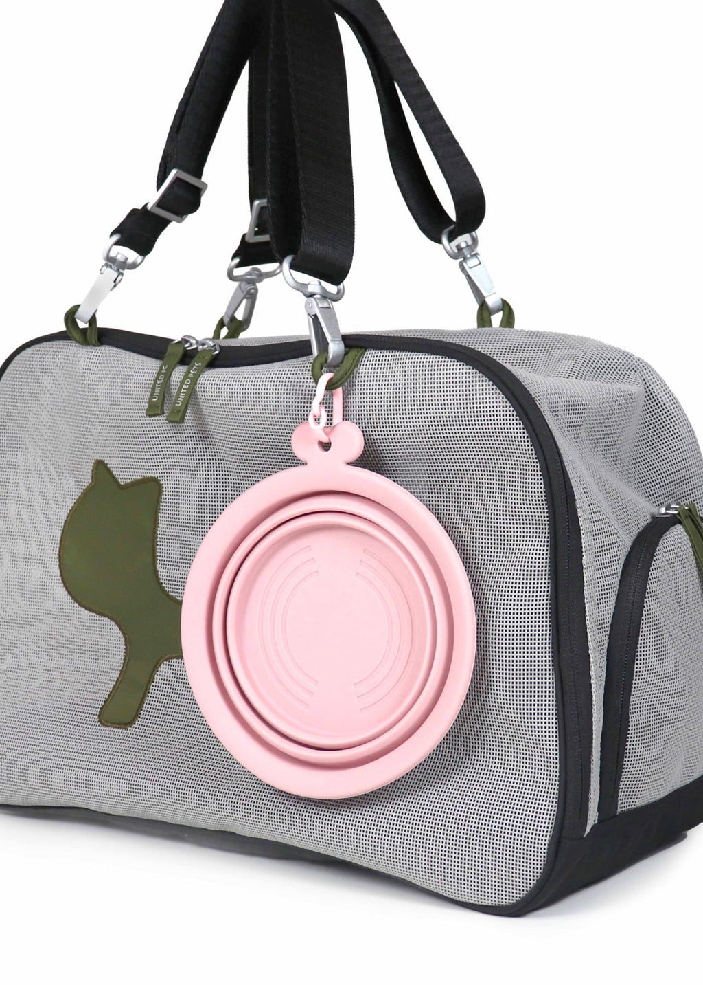 United Pets O-Bowl roze reis voerbak voor hond – compact en makkelijk mee te nemen